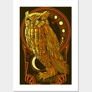Owl Nouveau Posters and Art